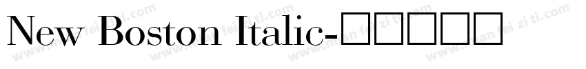New Boston Italic字体转换